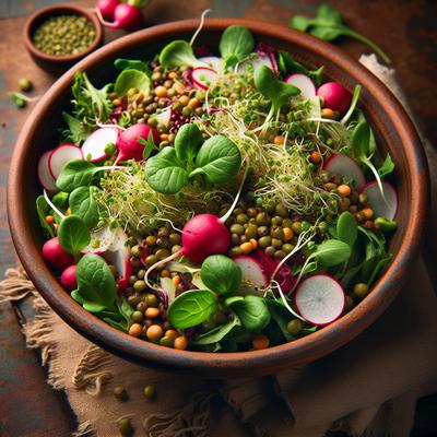 Image of Radish Sprout and Lentil Salad