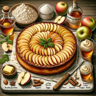 Image of Rahmapfelkuchen Apple and Rum Custard Cake