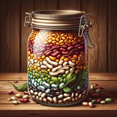 Image of Rainbow Bean Soup Mix in a Quart Jar