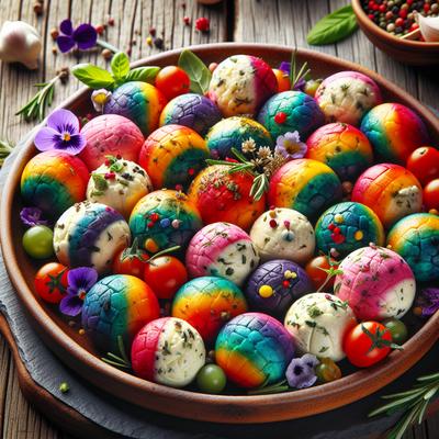 Image of Rainbow Goat's Cheese Balls