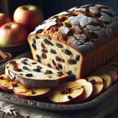 Image of Raisin Bread with Spiced Apple Slices