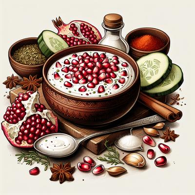 Image of Raita Anarkali Pomegranate Seeds Raita