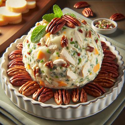 Image of Ranch Chicken Cheese Ball with Pecans