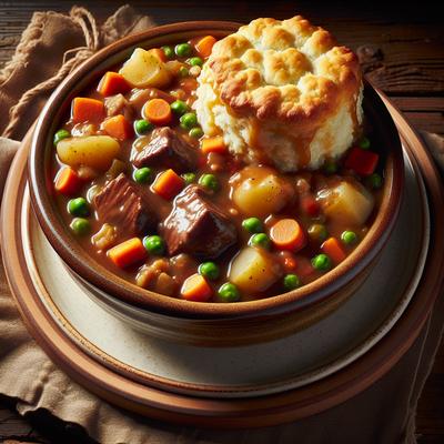 Image of Ranch House Stew with Biscuit Crust