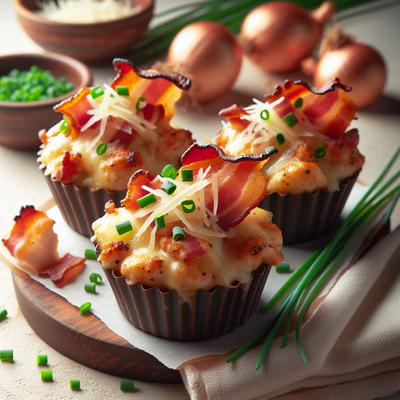 Image of Ranched Up Chicken Bacon Parmesan Cups with Fresh Chives Rsc