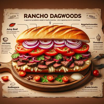 Image of Rancho Dagwoods Beef and Onions Tomato on French Bread