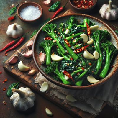 Image of Rapini with Garlic Chili Flakes