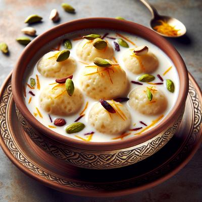 Image of Ras Malai Indian Cheese Balls in Milk