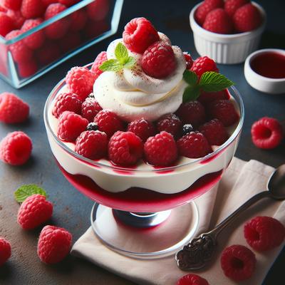 Image of Raspberries and Ricotta Mousse