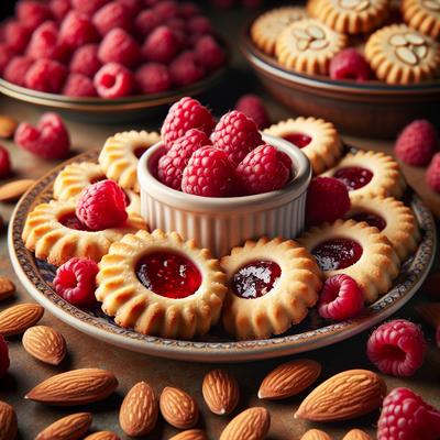 Image of Raspberry Almond Shortbread Thumbprints