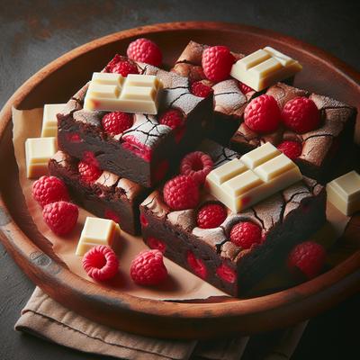 Image of Raspberry and White Chocolate Fudge Brownies
