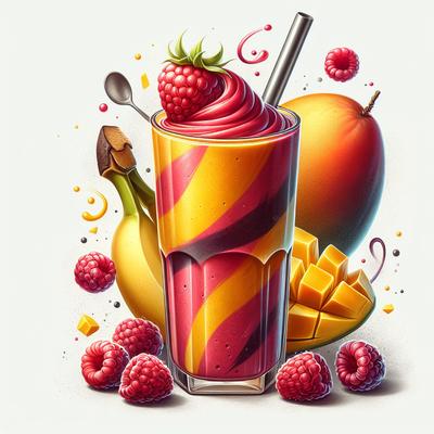 Image of Raspberry Banana Mango Smoothie
