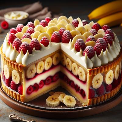 Image of Raspberry Banana White Chocolate Pudding Pie