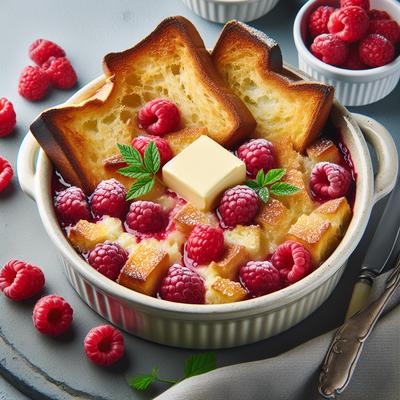 Image of Raspberry Bread Butter Pudding