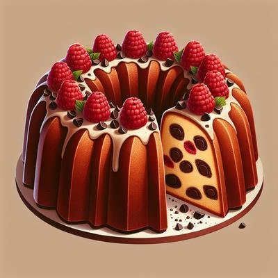 Image of Raspberry Chocolate Chip Bundt Cake
