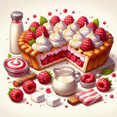 Image of Raspberry Cream Marshmallow Puff Pie