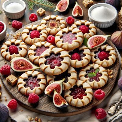 Image of Raspberry Fig Linzer Cookies Diabetic