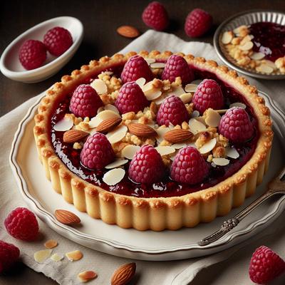 Image of Raspberry Jam Tart with Almond Crumble