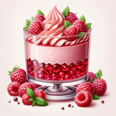 Image of Raspberry Pink Velvet Gelatin Yogurt Mousse