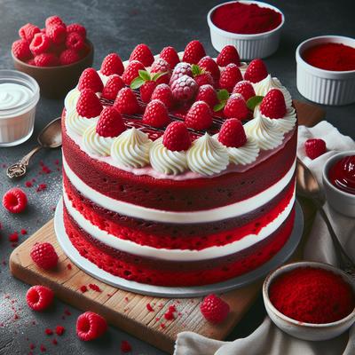 Image of Raspberry Red Velvet Poke Cake