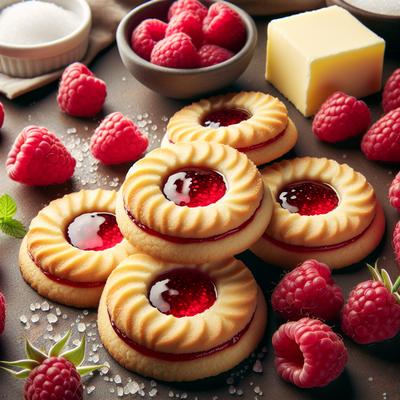 Image of Raspberry Thumbprint Butter Cookies