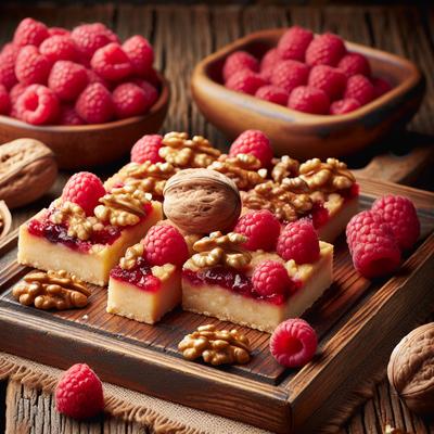 Image of Raspberry Walnut Shortbread Bars