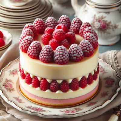 Image of Raspberry White Chocolate Cream Cake
