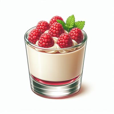 Image of Raspberry White Chocolate Pudding Shot