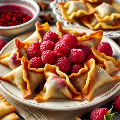 Image of Raspberry Wontons