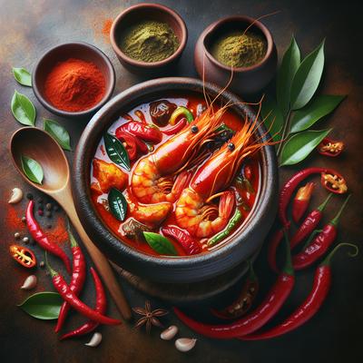 Image of Rathu Isso Curry Sri Lankan Red Prawn Curry