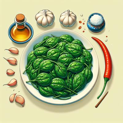 Image of Rau Muong Xao Made with Spinach