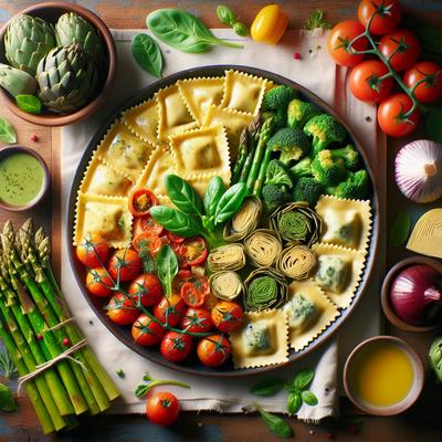 Image of Ravioli Vegetable Lasagna Spinach Artichoke Asparagus Yum