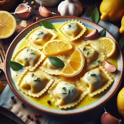Image of Ravioli with Lemon Cream Sauce