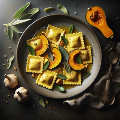 Image of Ravioli with Roasted Squash and Sage Brown Butter