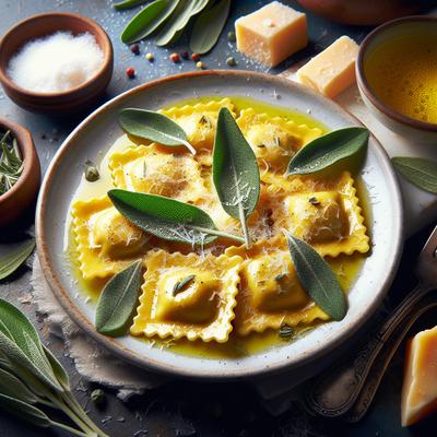 Image of Ravioli with Sage Butter Sauce