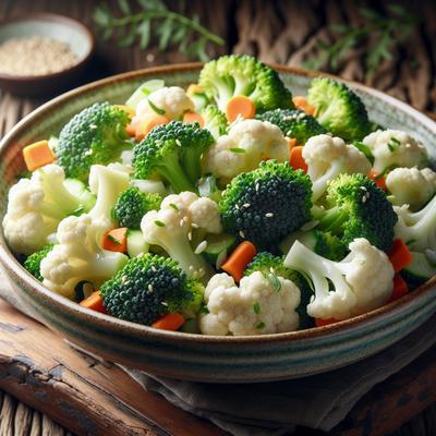 Image of Raw Broccoli Cauliflower Salad