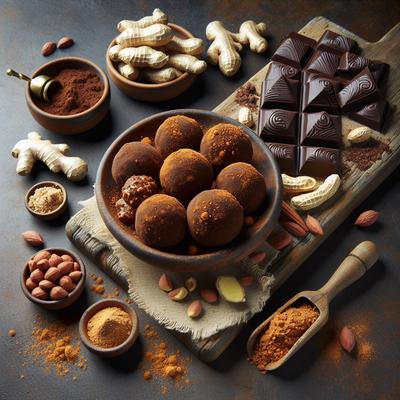 Image of Raw Chocolate Ginger Peanut Butter Truffles