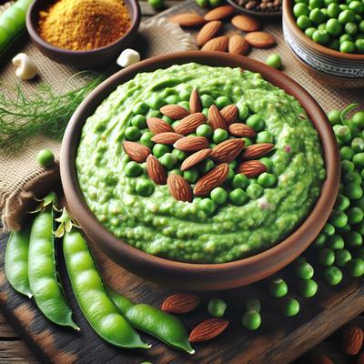 Image of Raw Green Pea and Almond Dip Courtesy of Kurma Dasa