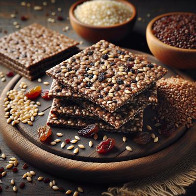 Image of Raw Unbaked Buckwheat Sesame Raisin Crackers