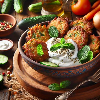 Image of Ready Set Cook Veggie Fritters with Minted Yoghurt