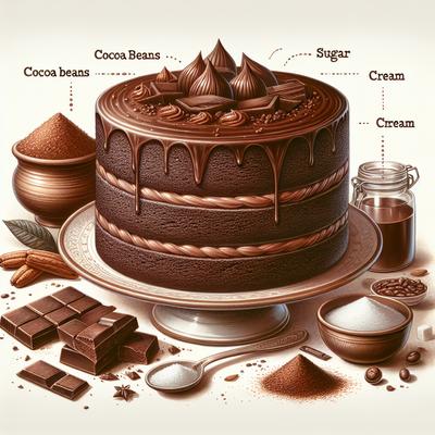 Image of Real Chocolate Chocolate Cake with Ganache