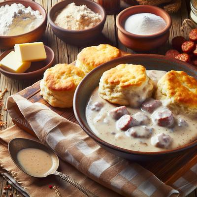 Image of Real Down Home Southern Country Biscuits and Gravy