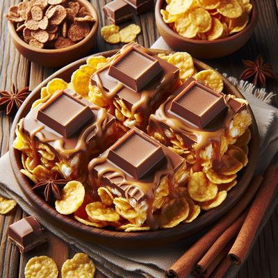 Image of Really Easy and Good Cornflake Mars Bars Squares No Bake