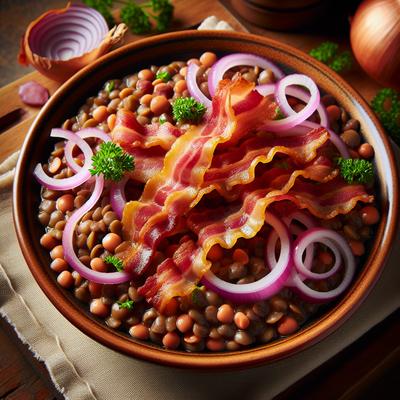 Image of Really Easy Bacon and Red Onion Lentils