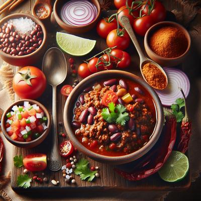 Image of Really Old Fashioned Chili with Salsa Cruda