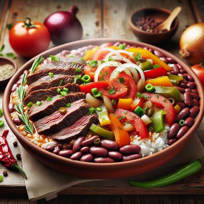 Image of Red Beans and Rice with Veggies and Beef