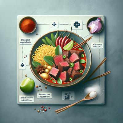 Image of Red Beef Curry with Hokkien Noodles