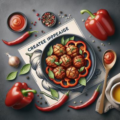 Image of Red Bell Pepper Pork Boulettes Meatballs
