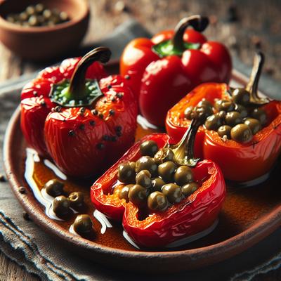 Image of Red Bell Peppers with Capers Tapas