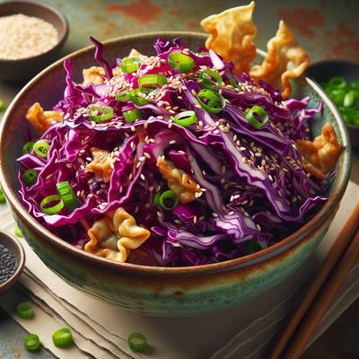 Image of Red Cabbage Salad with a Touch of Asia
